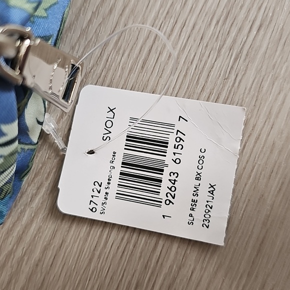 NWT Coach 67122 Boxy Cosmetic Case In Sleeping Rose Print, Small 6.5x3.75" - Picture 8 of 15